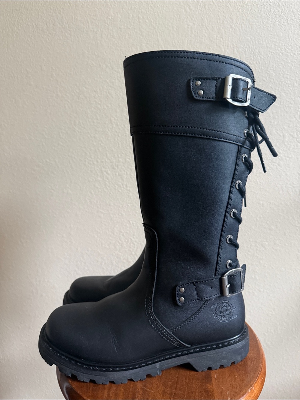 Milwaukee Dream Girl Black Leather Riding Boot